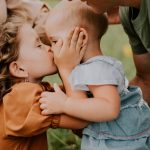 a person and a couple of children